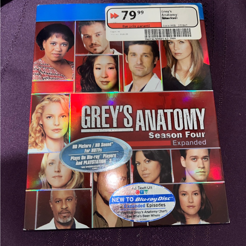Grey's Anatomy Season Four Expanded Blu-ray